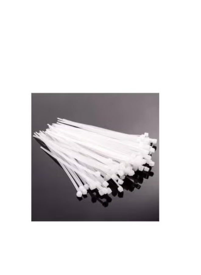 Plastic tie jumper wire, 37 mm, number of pieces: 100, white color, highly resistant, for use in closed and open places - Image 2